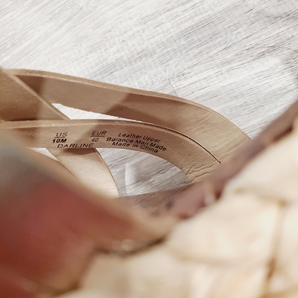 NEW Sam Edelman Darline Leather Metallic Sandals - Picture 4 of 9